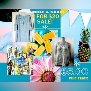 $5 Sale! 4 for $20. Bundle & Save!